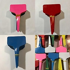 Set 100 bảng ghi tên cây trồng, thẻ ghi tên cây dạng cắm chất liệu nhựa nhiều màu sắc